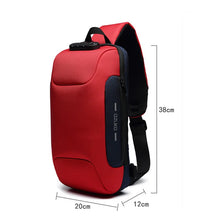 Load image into Gallery viewer, OZUKO Multifunction Crossbody Bag for Men Anti-theft Shoulder Messenger Bags Male Waterproof Short Trip Chest Bag Shoulder New