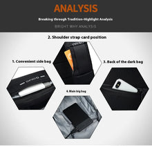 Load image into Gallery viewer, OZUKO Multifunction Crossbody Bag for Men Anti-theft Shoulder Messenger Bags Male Waterproof Short Trip Chest Bag Shoulder New