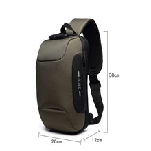 Load image into Gallery viewer, OZUKO Multifunction Crossbody Bag for Men Anti-theft Shoulder Messenger Bags Male Waterproof Short Trip Chest Bag Shoulder New