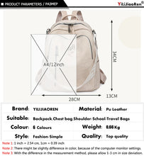Load image into Gallery viewer, Fashion Backpack Women High Quality Pu Leather Daypack Ladies Shoulder Bag Designer Large Capacity Bagpack for Girls School Bag