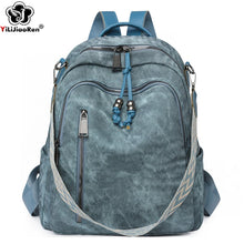 Load image into Gallery viewer, Fashion Backpack Women High Quality Pu Leather Daypack Ladies Shoulder Bag Designer Large Capacity Bagpack for Girls School Bag