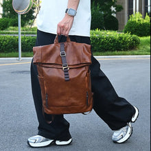 Load image into Gallery viewer, Laptop Scione PU Leather Travel Backpack
