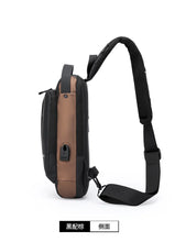 Load image into Gallery viewer, Men's Bag Password Lock Anti-theft USB Shoulder Bag Man Crossbody Bag Travel Backpack Sling Chest Bags Pack Messenger Pack