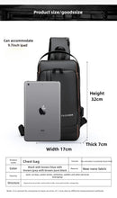 Load image into Gallery viewer, Men's Bag Password Lock Anti-theft USB Shoulder Bag Man Crossbody Bag Travel Backpack Sling Chest Bags Pack Messenger Pack
