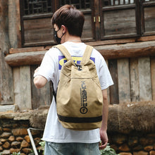 Load image into Gallery viewer, Hiking Wellvo Canvas Bucket Rucksack
