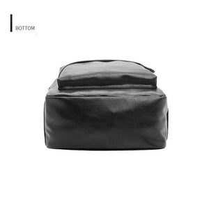 Laptop PU Leather Business Travel Backpack