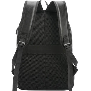 Laptop PU Leather Business Travel Backpack