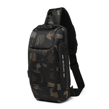 Load image into Gallery viewer, OZUKO Multifunction Crossbody Bag for Men Anti-theft Shoulder Messenger Bags Male Waterproof Short Trip Chest Bag Shoulder New
