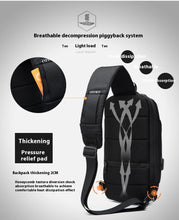 Load image into Gallery viewer, OZUKO Multifunction Crossbody Bag for Men Anti-theft Shoulder Messenger Bags Male Waterproof Short Trip Chest Bag Shoulder New
