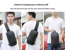 Load image into Gallery viewer, OZUKO Multifunction Crossbody Bag for Men Anti-theft Shoulder Messenger Bags Male Waterproof Short Trip Chest Bag Shoulder New
