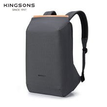 Load image into Gallery viewer, Kingsons Anti-theft Men Backpack 180 Degree Open USB Charging Laptop Backpack 15.6 inch School Bags for Teenage Boys
