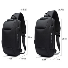 Load image into Gallery viewer, OZUKO Multifunction Crossbody Bag for Men Anti-theft Shoulder Messenger Bags Male Waterproof Short Trip Chest Bag Shoulder New
