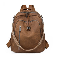 Load image into Gallery viewer, Fashion Backpack Women High Quality Pu Leather Daypack Ladies Shoulder Bag Designer Large Capacity Bagpack for Girls School Bag
