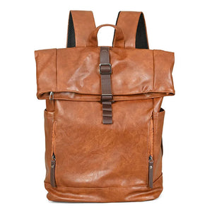 Laptop Scione PU Leather Travel Backpack