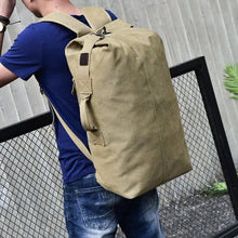 Load image into Gallery viewer, Rucksack Large Capacity Canvas Bucket Bag

