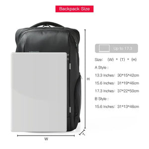 Kingsons Men 15'' 17'' Laptop Backpack Anti-theft Fashion Bag For Teenage Male Travel Business USB Charging Waterproof Backpacks