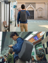 Load image into Gallery viewer, Kingsons Anti-theft Men Backpack 180 Degree Open USB Charging Laptop Backpack 15.6 inch School Bags for Teenage Boys
