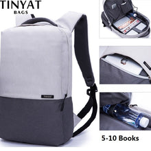 Load image into Gallery viewer, Tinyat Laptop Canvas Waterproof Travel Backpack
