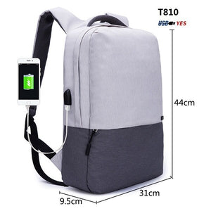 Tinyat Laptop Canvas Waterproof Travel Backpack