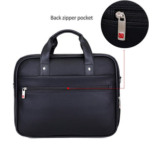 Wellvo Laptop PU Leather Travel Briefcase