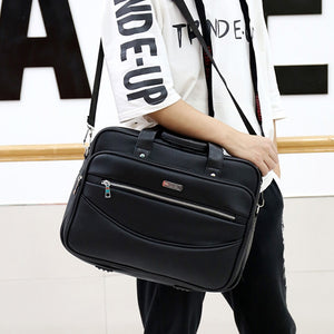 Wellvo Laptop PU Leather Travel Briefcase