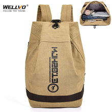 Load image into Gallery viewer, Hiking Wellvo Canvas Bucket Rucksack
