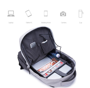 Tinyat Laptop Canvas Waterproof Travel Backpack