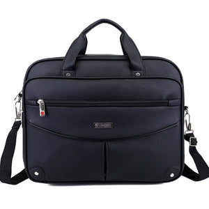 Wellvo Laptop PU Leather Travel Briefcase