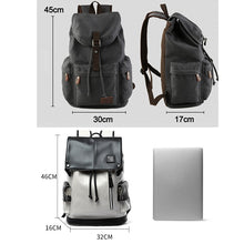 Load image into Gallery viewer, Wellvo Laptop Canvas Bucket Travel Backpack
