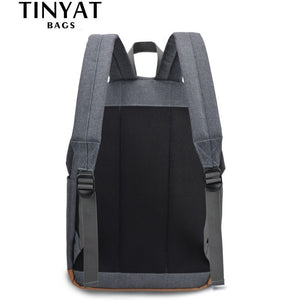 Laptop Tinyat Waterproof Canvas Travel Backpack