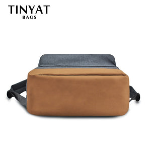 Laptop Tinyat Waterproof Canvas Travel Backpack