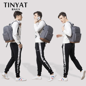 Laptop Tinyat Waterproof Canvas Travel Backpack